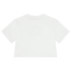 Girls White Logo T-Shirt, 2, hi-res