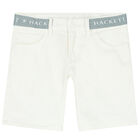 Boys Ivory Logo Shorts, 1, hi-res