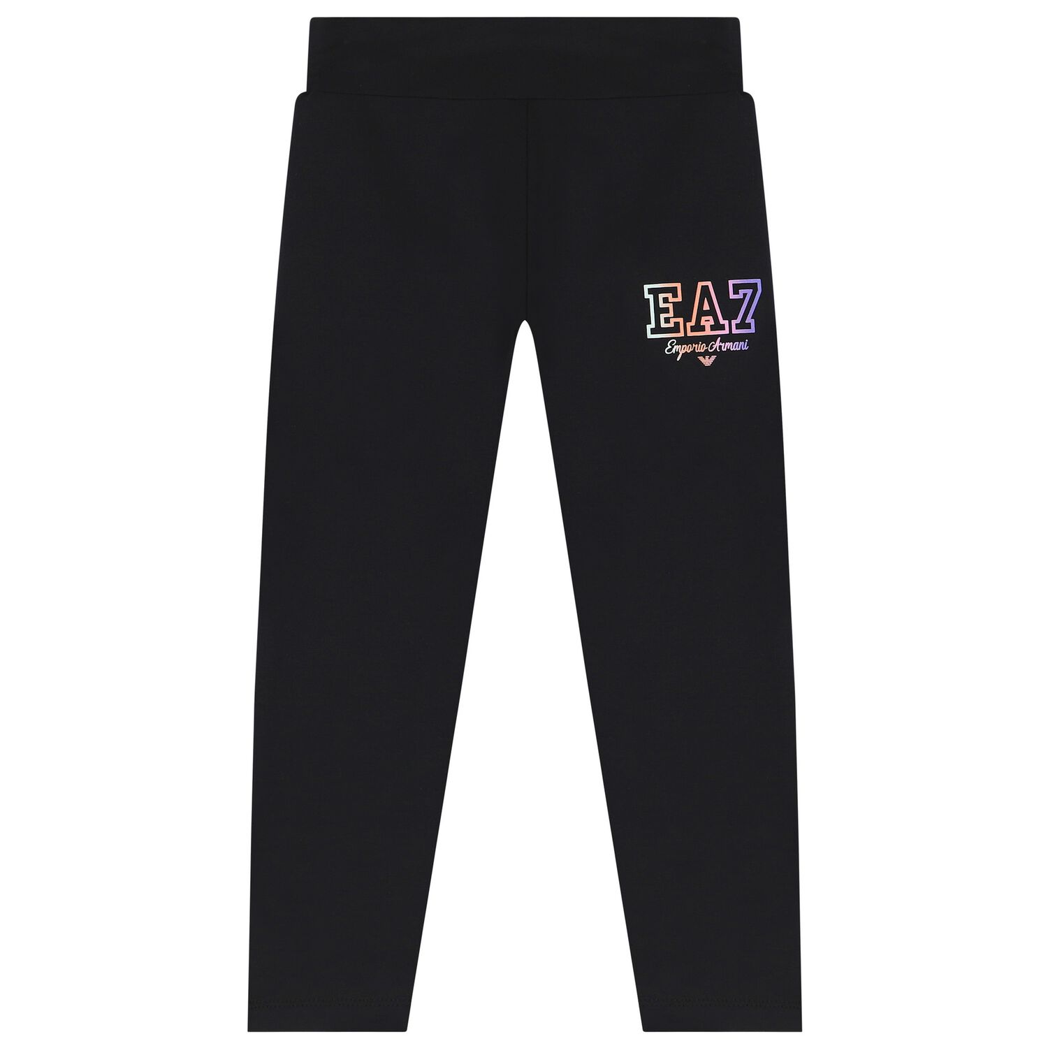Girls Black Logo Leggings, 1, hi-res