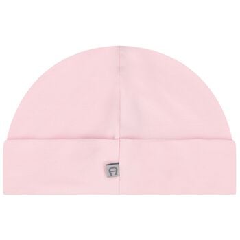Baby Girls Pink & Gold Logo Hat