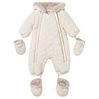 Ivory Stars Baby Snowsuit, 1, hi-res