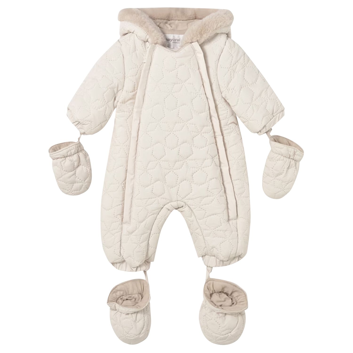Ivory Stars Baby Snowsuit, 1, hi-res image number null