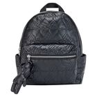 Girls Black Quilted Backpack, 3, hi-res