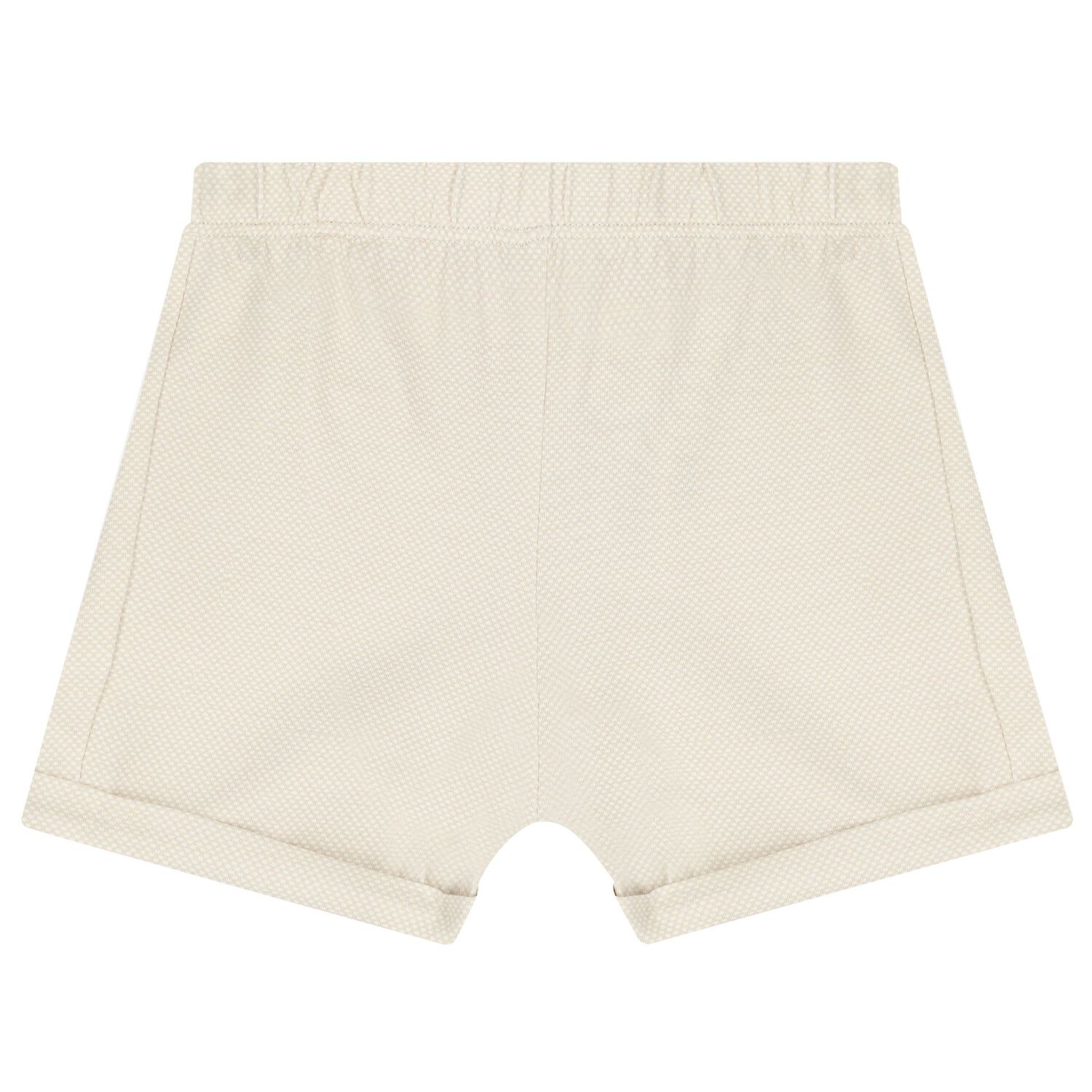 Baby Boys White & Beige Cotton Shorts Set ( 2-Pack ), 2, hi-res image number null