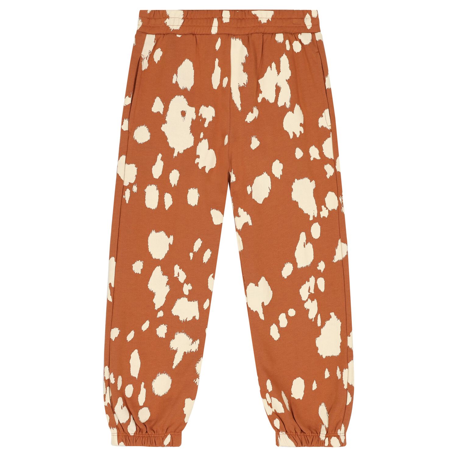 Boys Beige Spots Joggers, 1, hi-res