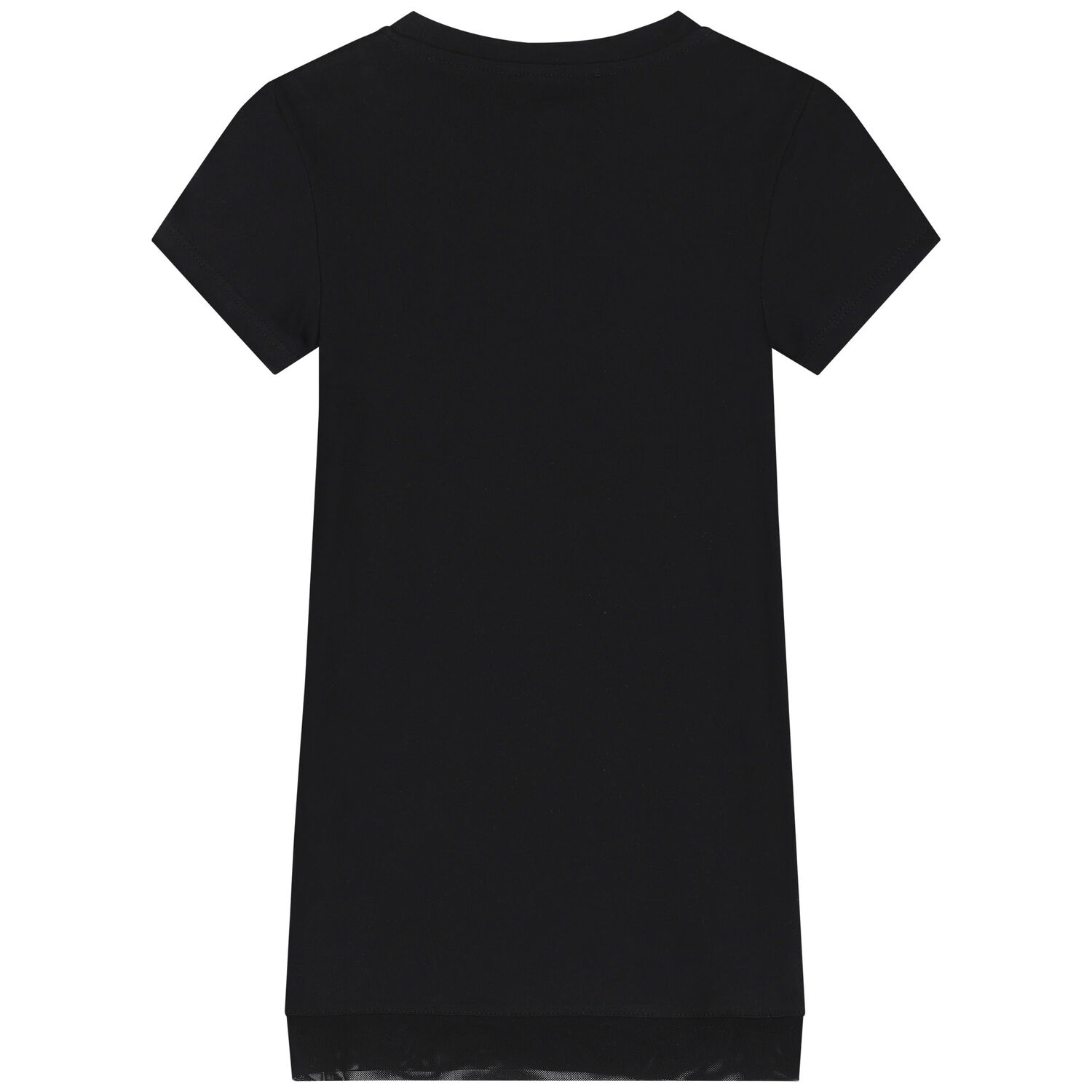 Girls Black Logo Dress, 1, hi-res