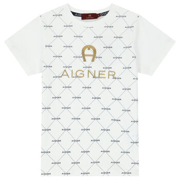 Boys White Logo T-Shirt