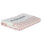 Baby Girls White & Pink Logo Blanket, 3, hi-res