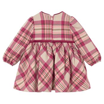 Younger Girls Pink Check Dress