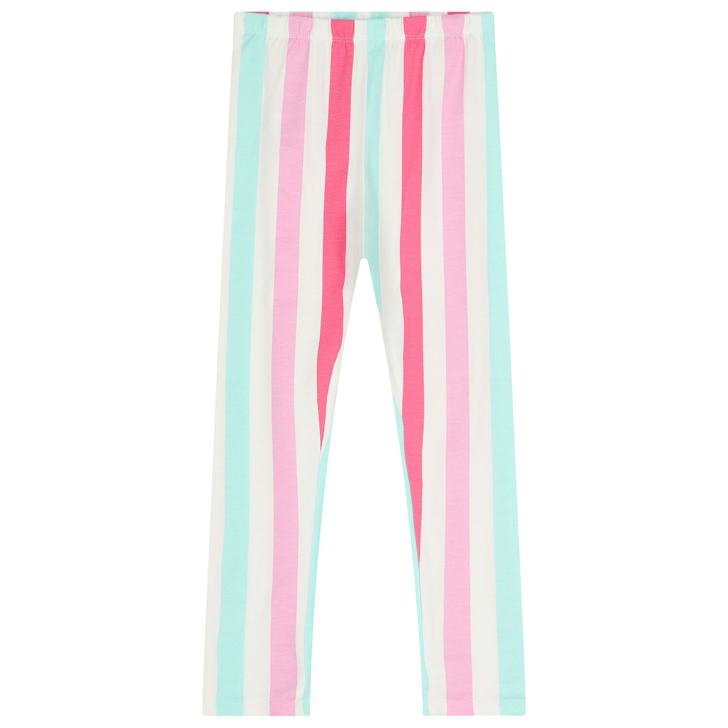 Girls Pink & Aqua Striped Leggings Set , 1, hi-res