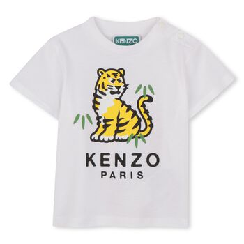 Younger White Tiger Logo T-Shirt