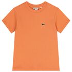 Boys Orange Logo T-Shirt, 1, hi-res