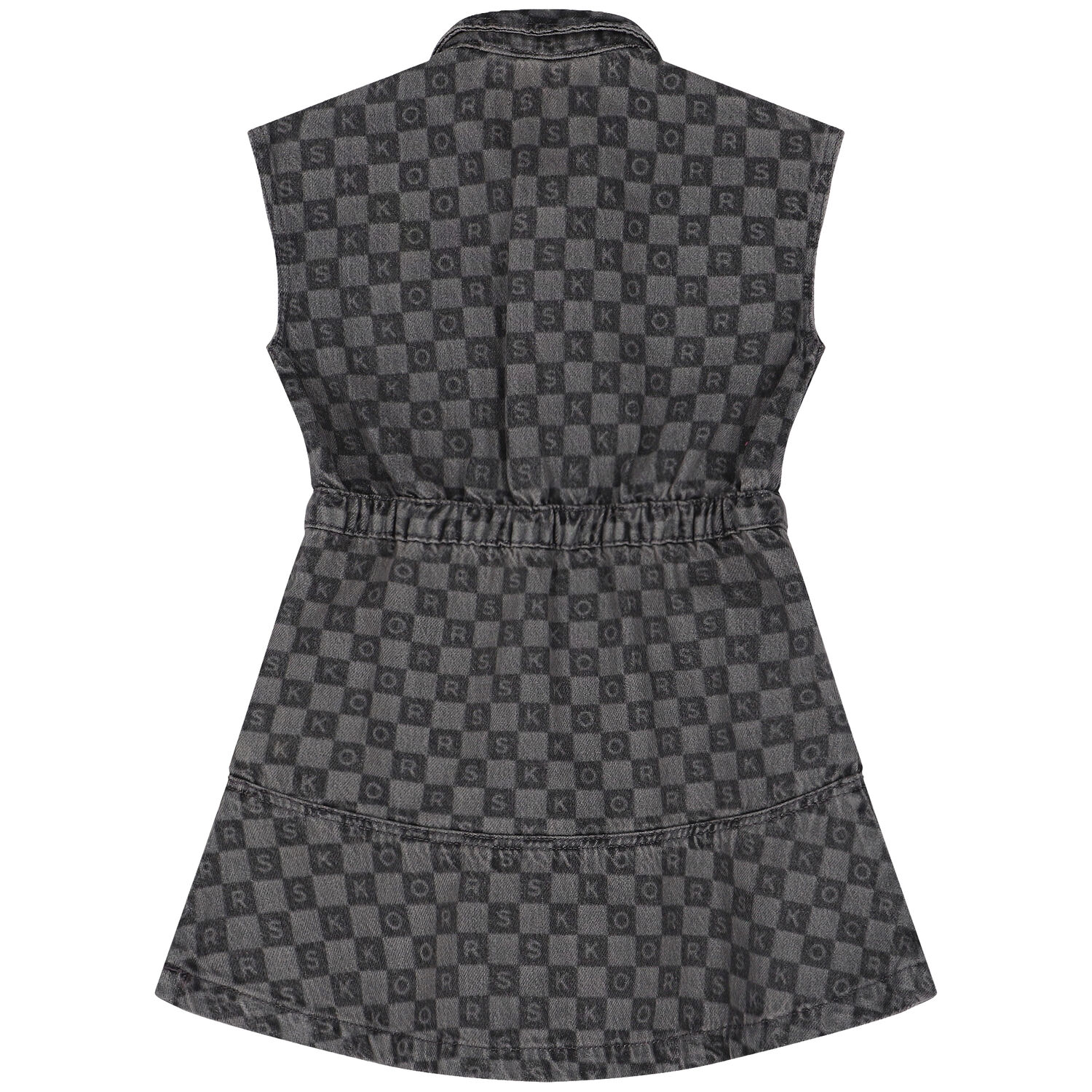 Girls Grey Denim Mini-Me Logo Dress, 1, hi-res