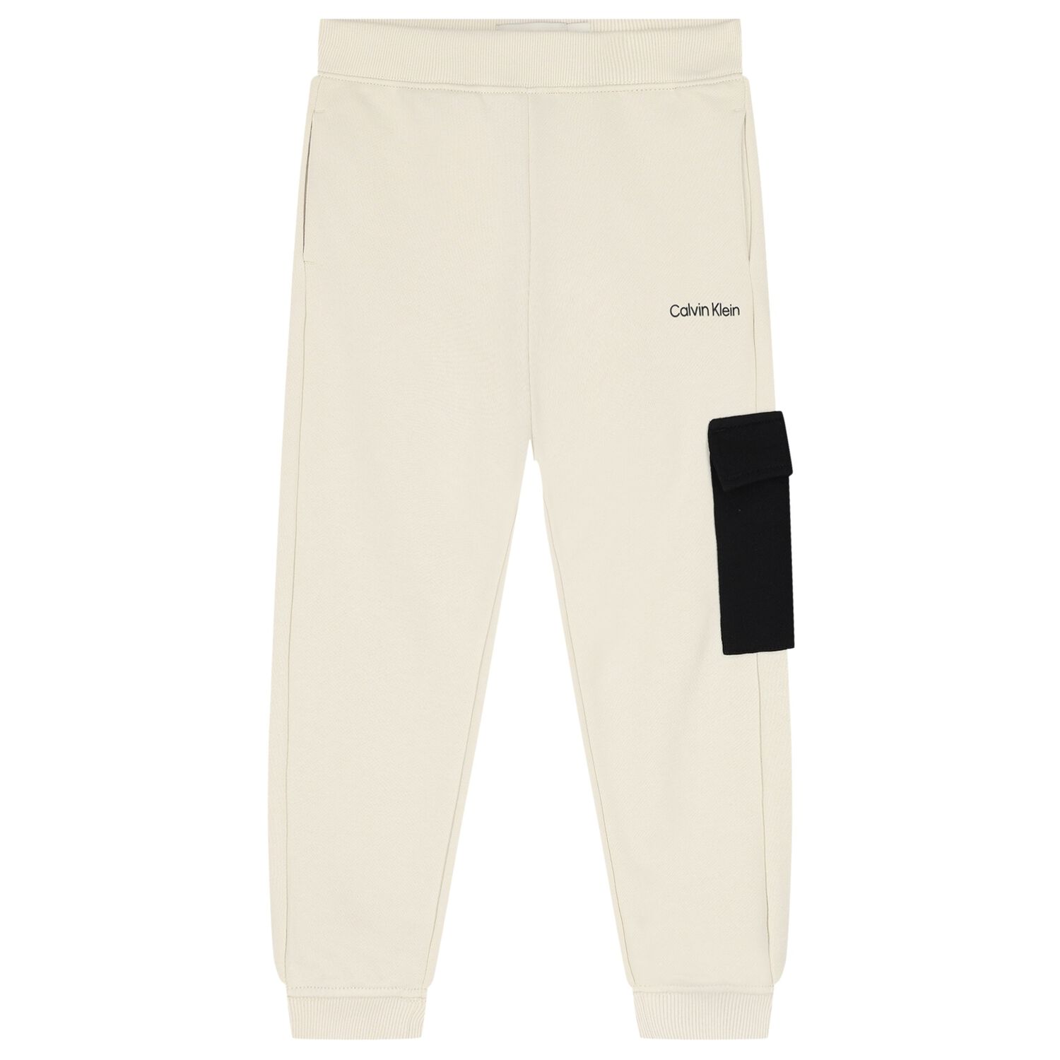 Boys Beige Logo Joggers, 1, hi-res