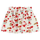 Girls Ivory Teddy Bear & Heart Dress, 2, hi-res