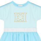Girls Blue Logo Dress, 1, hi-res