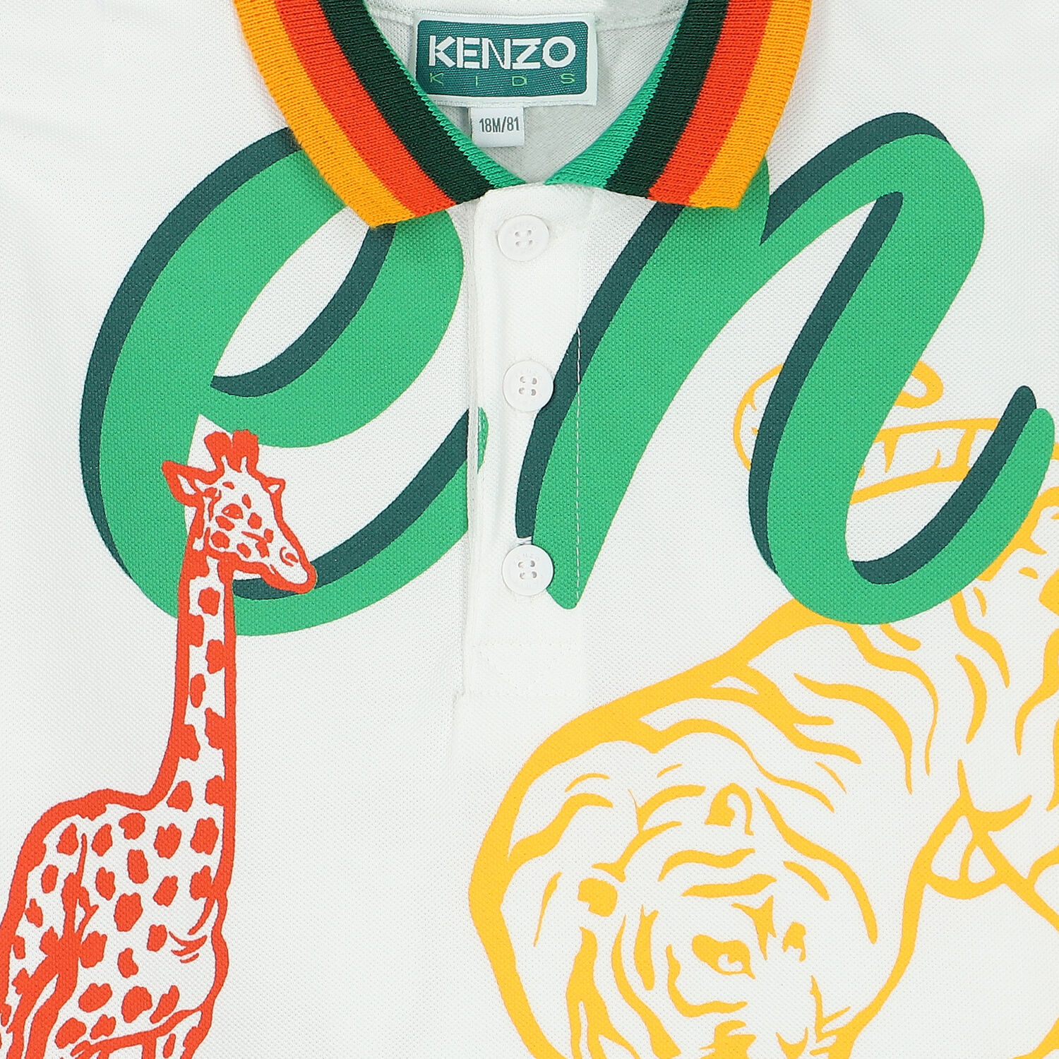 Younger Boys White Logo Polo Shirt, 1, hi-res