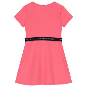 Girls Pink Logo Dress