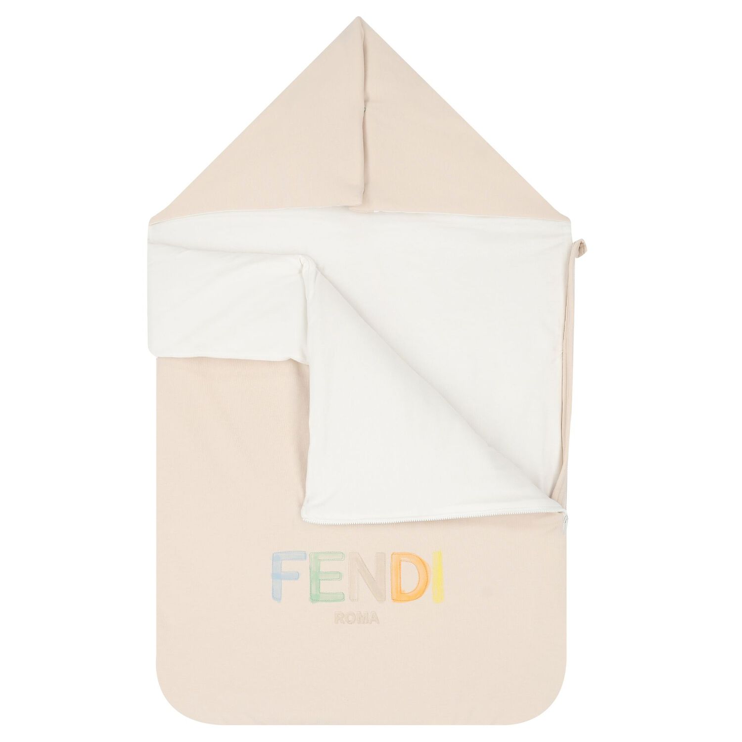 Beige & White Logo Baby Nest, 3, hi-res