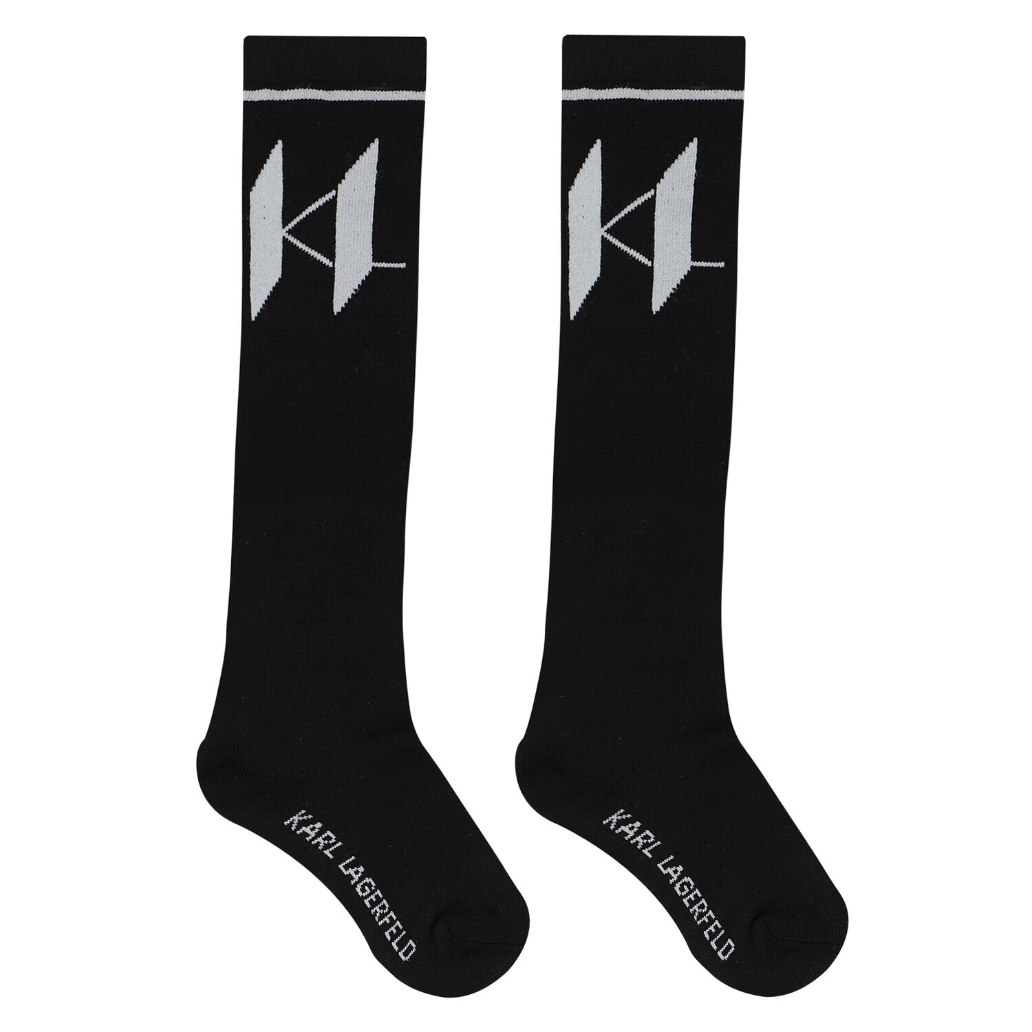 Girls Black Logo Socks, 1, hi-res image number null