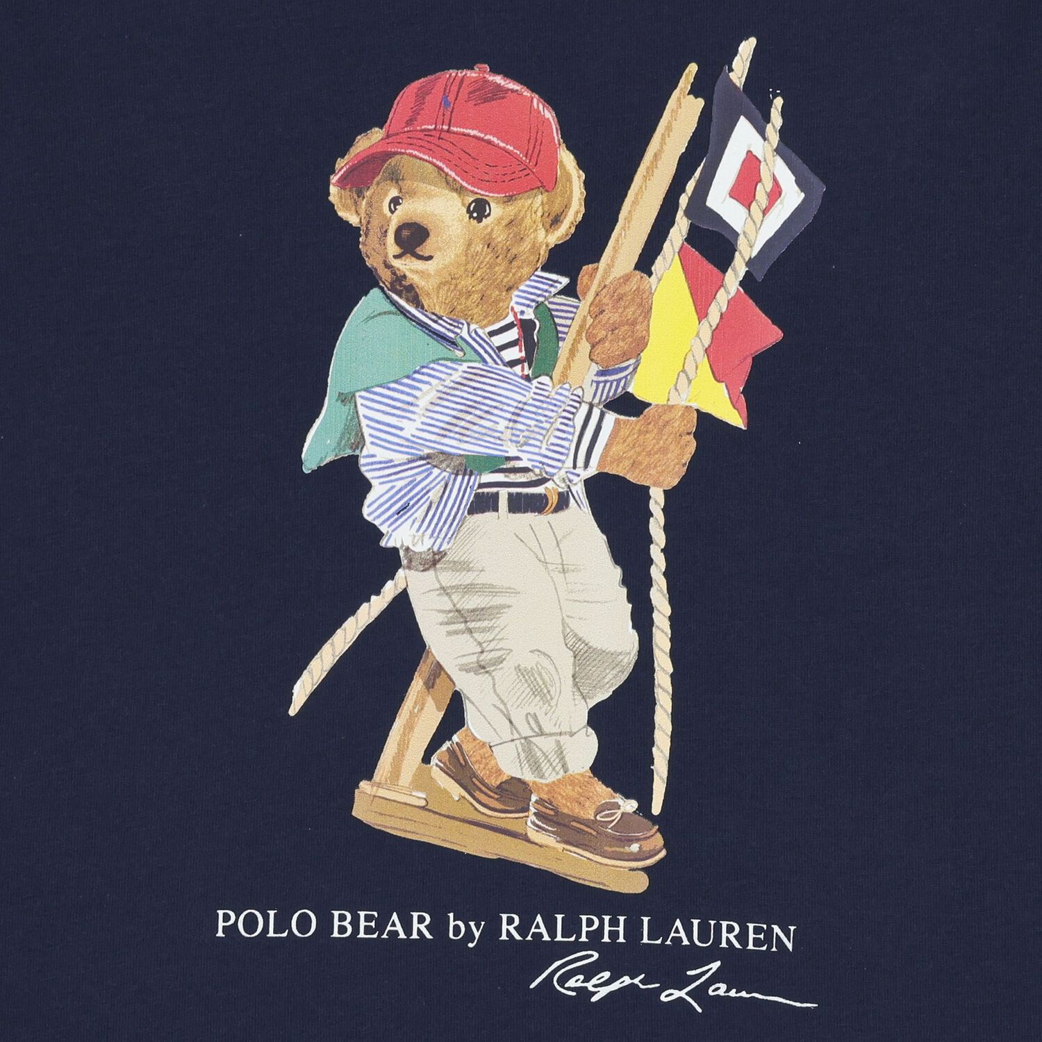 Boys Navy Blue Teddy Bear T-Shirt, 1, hi-res