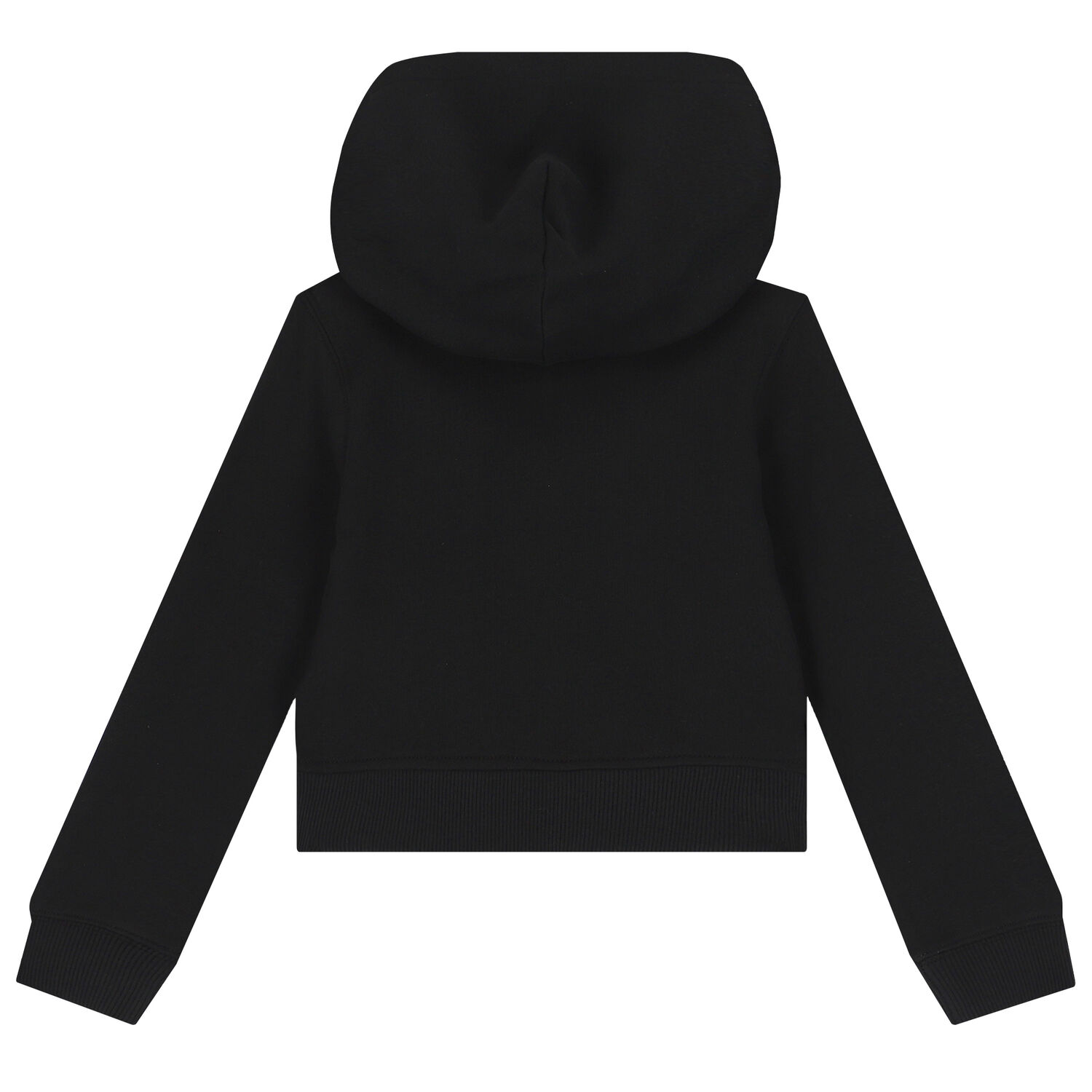 Girls Black Logo Zip Up Top, 1, hi-res