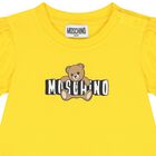 Younger Girls Yellow Teddy Bear Logo Dress, 6, hi-res