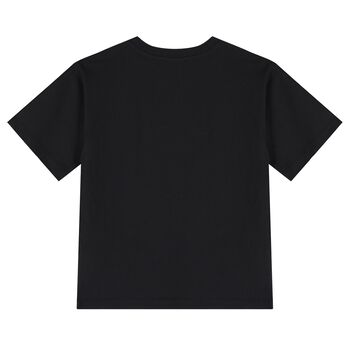 Black Logo Leaf Crest T-Shirt