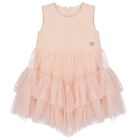 Baby Girls Pink Ruffled Dress Set, 1, hi-res
