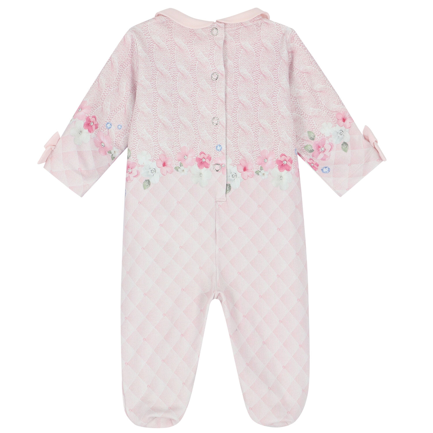 Baby Girls Pink Ruffled Babygrow, 1, hi-res