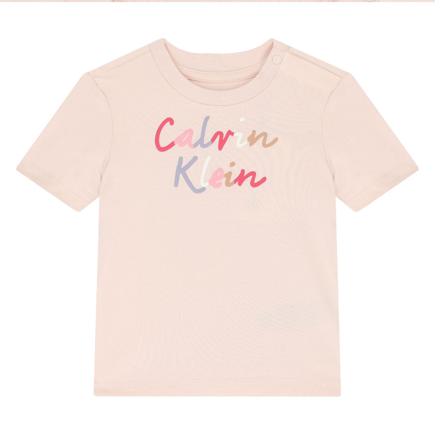 Younger Girls Pink Logo Cotton Shorts Set, 2, hi-res image number null