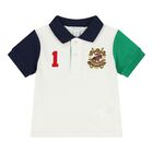 Baby Boys White & Green Logo Trousers Set, 1, hi-res