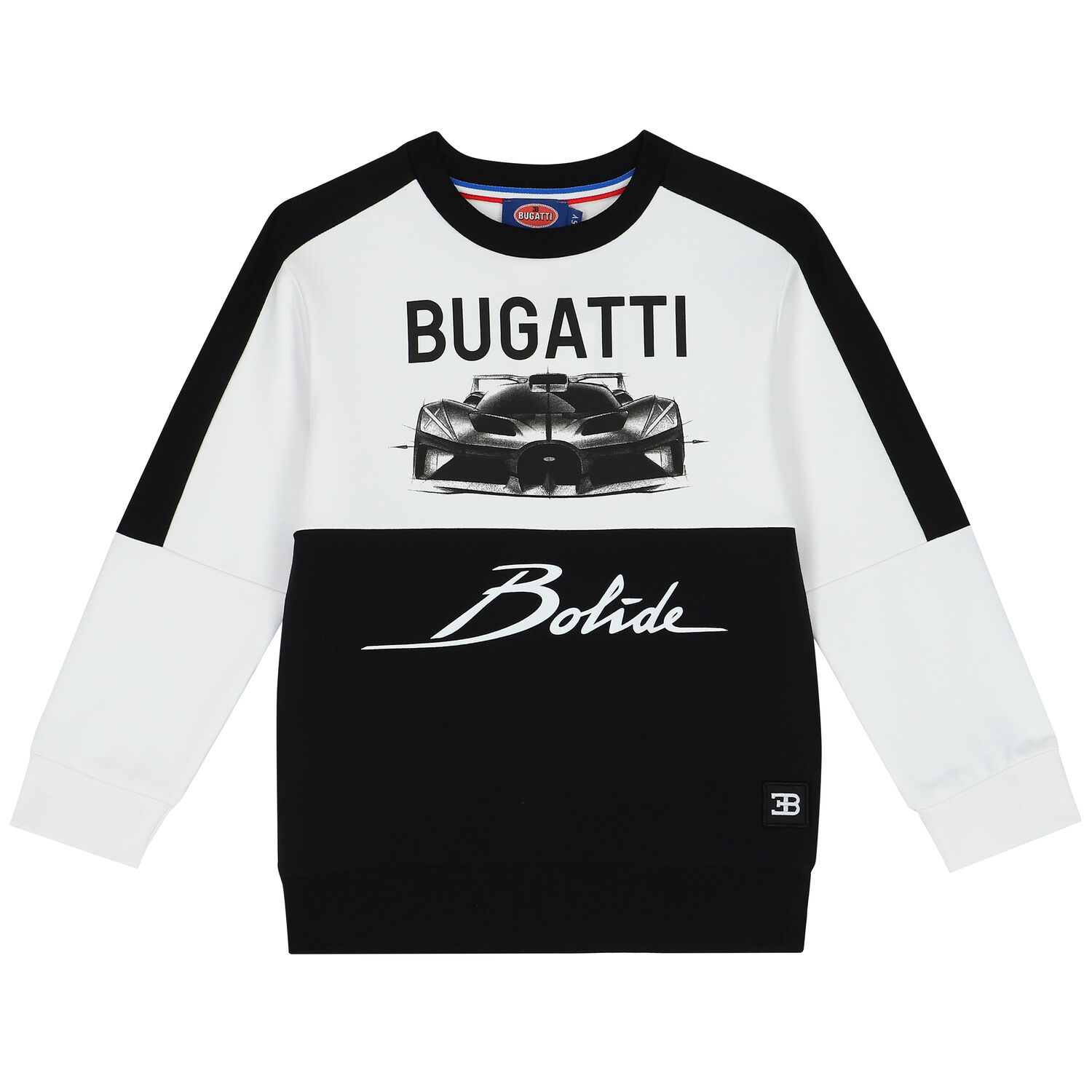 Boys White & Black Logo Sweatshirt, 1, hi-res