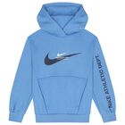 Boys Blue Logo Hooded Top, 1, hi-res
