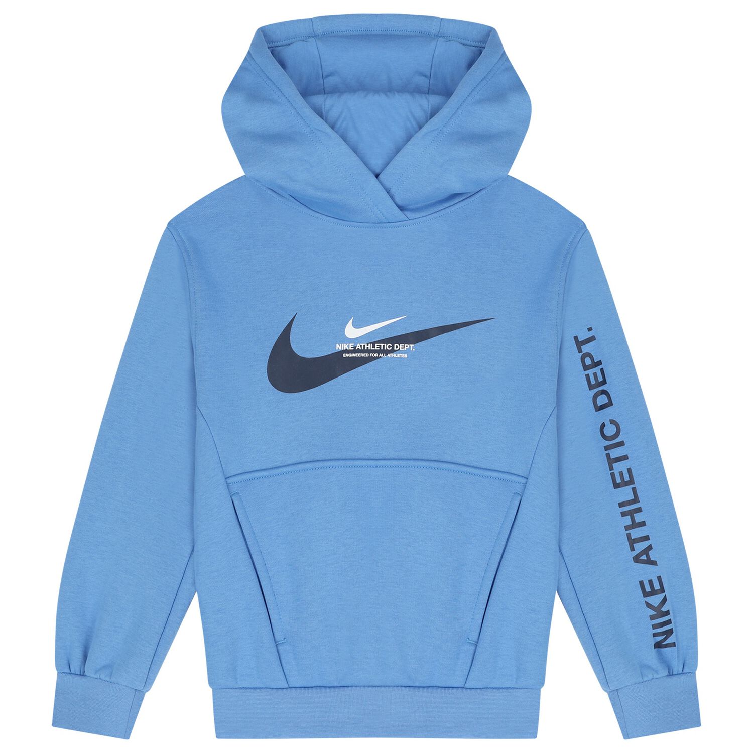 Boys Blue Logo Hooded Top, 1, hi-res