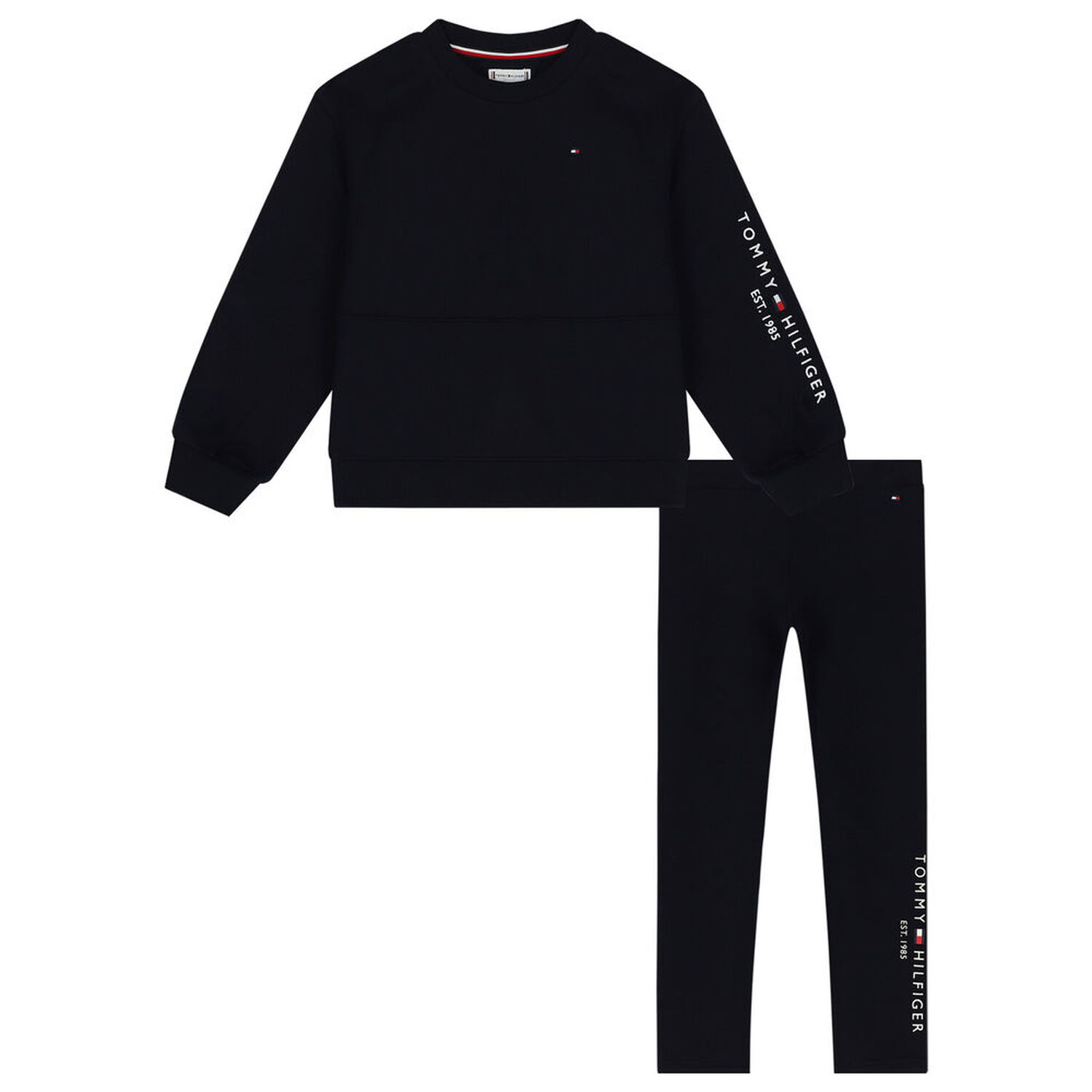 Girls Navy Blue Logo Leggings Set, 1, hi-res