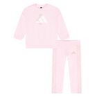 Younger Girls Pink Logo Tracksuit, 1, hi-res