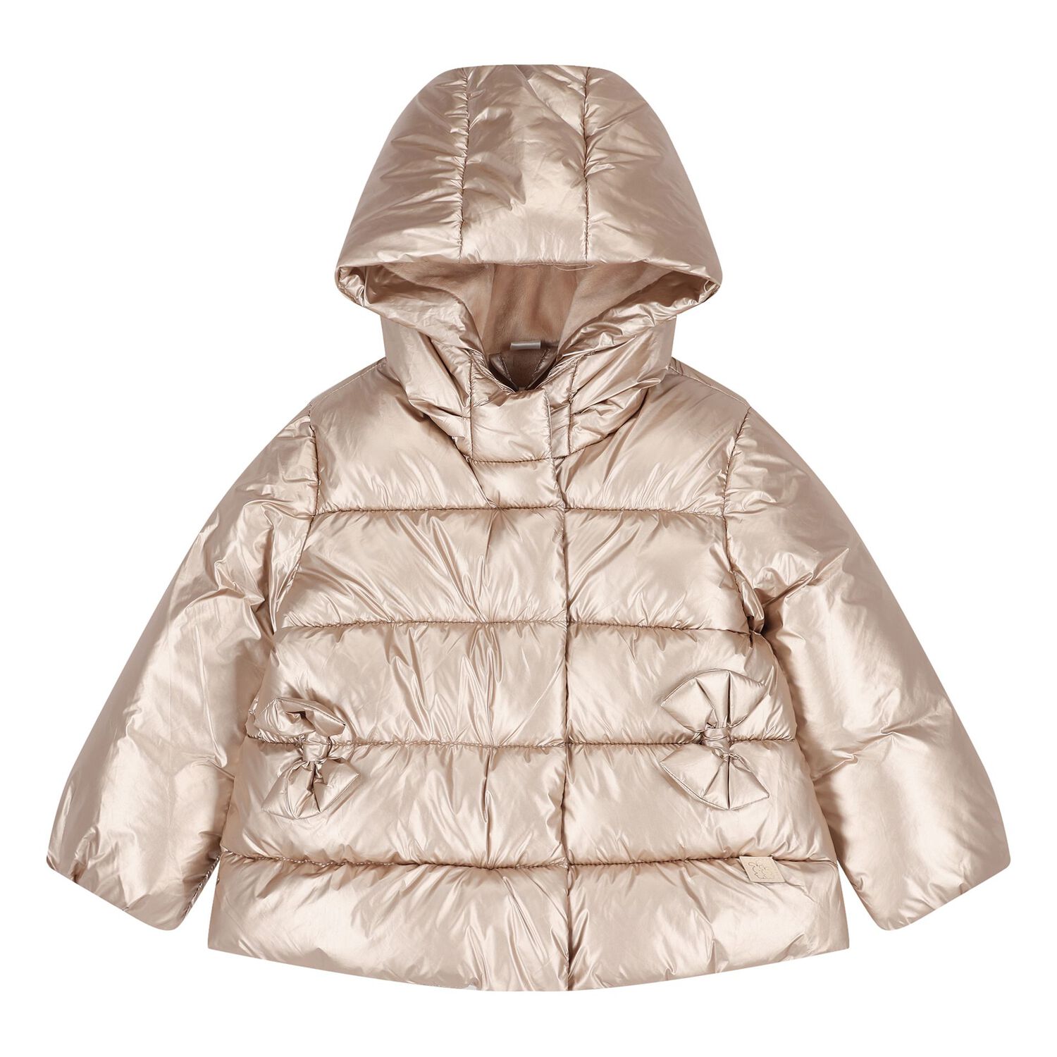 Baby Girls Rose Gold Puffer Jacket, 1, hi-res image number null