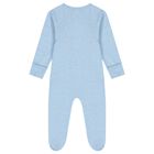 Baby Boys White & Blue Babygrows ( 4 Pack ), 1, hi-res