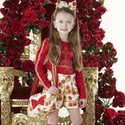 Girls Ivory & Red Crown Crossbody Bag, 1, hi-res