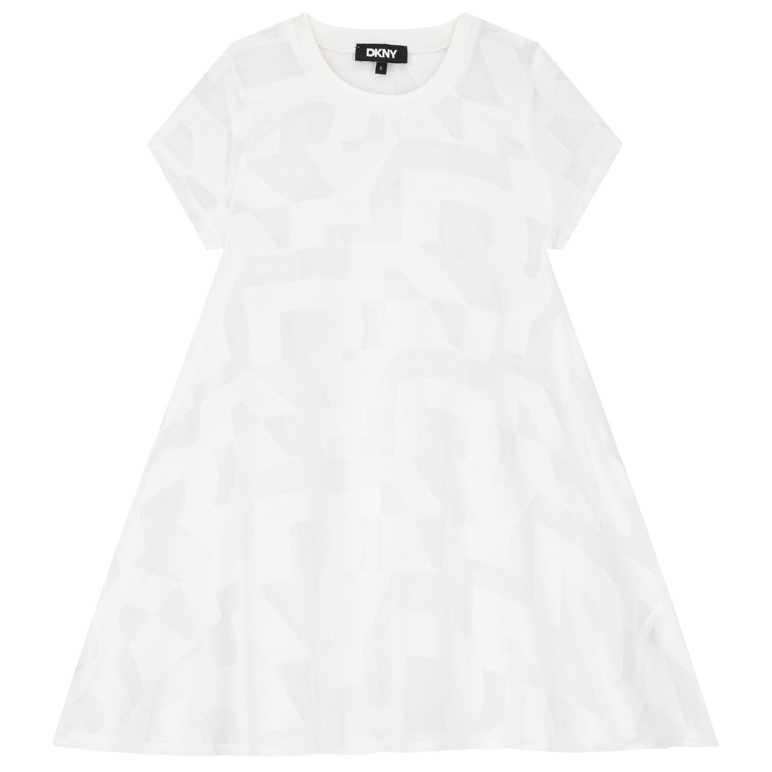Girls White Logo 2-in-1 Dress, 1, hi-res