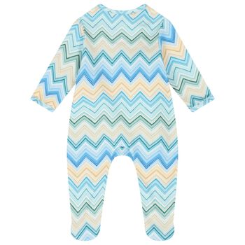 Blue & Yellow Zig Zag Babygrow