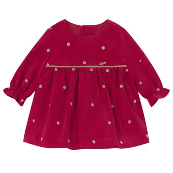 Baby Girls Red Polka Dots Dress