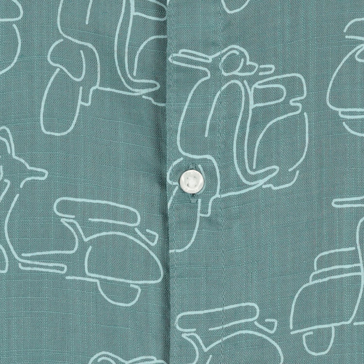 Boys Green Motorbike Shirt, 1, hi-res
