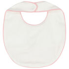 Baby Girls Pink & Ivory Bib ( 2-Pack ), 1, hi-res