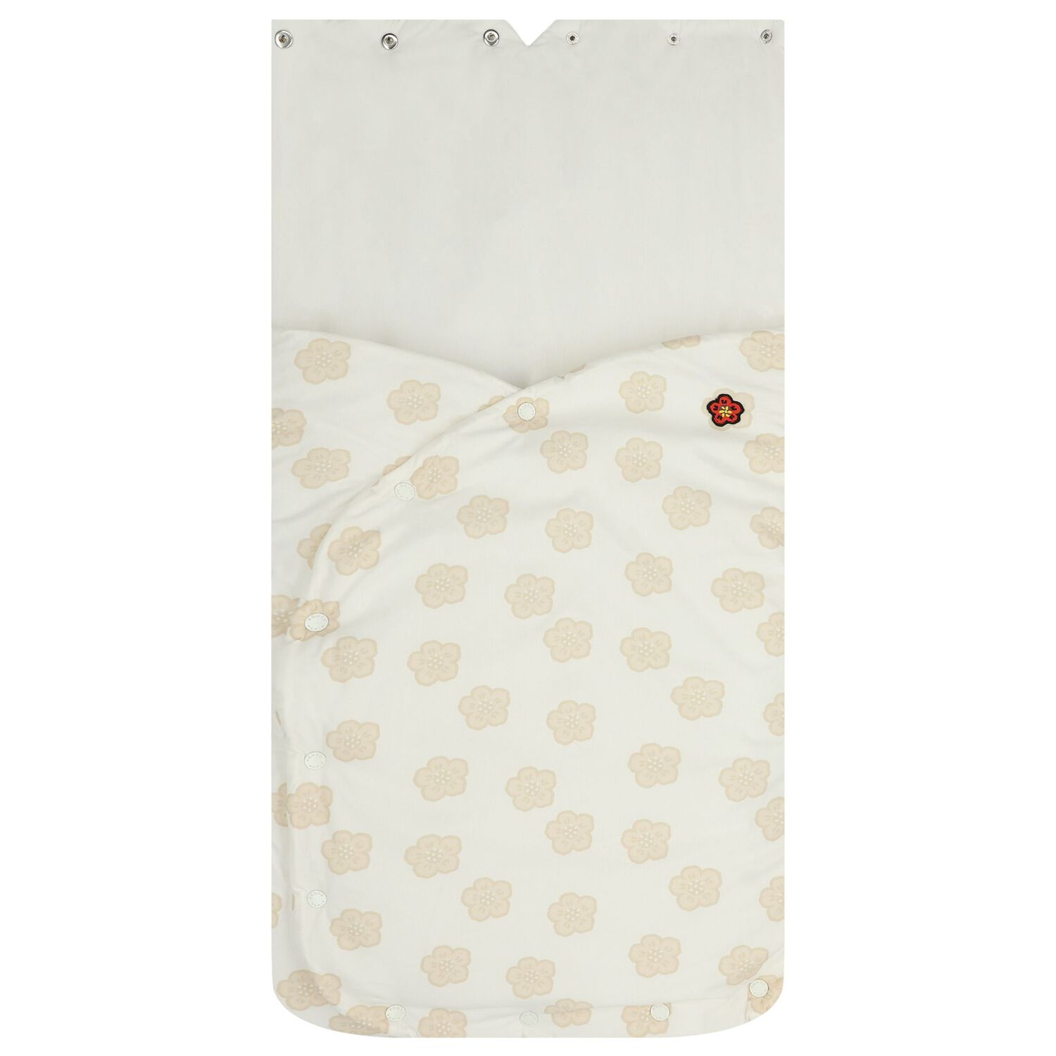 Ivory & Beige Boke Flower Reversible Baby Nest, 1, hi-res