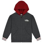 Boys Grey, White & Red Tracksuit (3 Piece), 1, hi-res