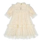 Baby Girls Beige Heart Sparkles Tulle Myrtisa Dress, 1, hi-res