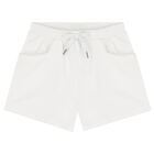 Girls White Shorts, 6, hi-res