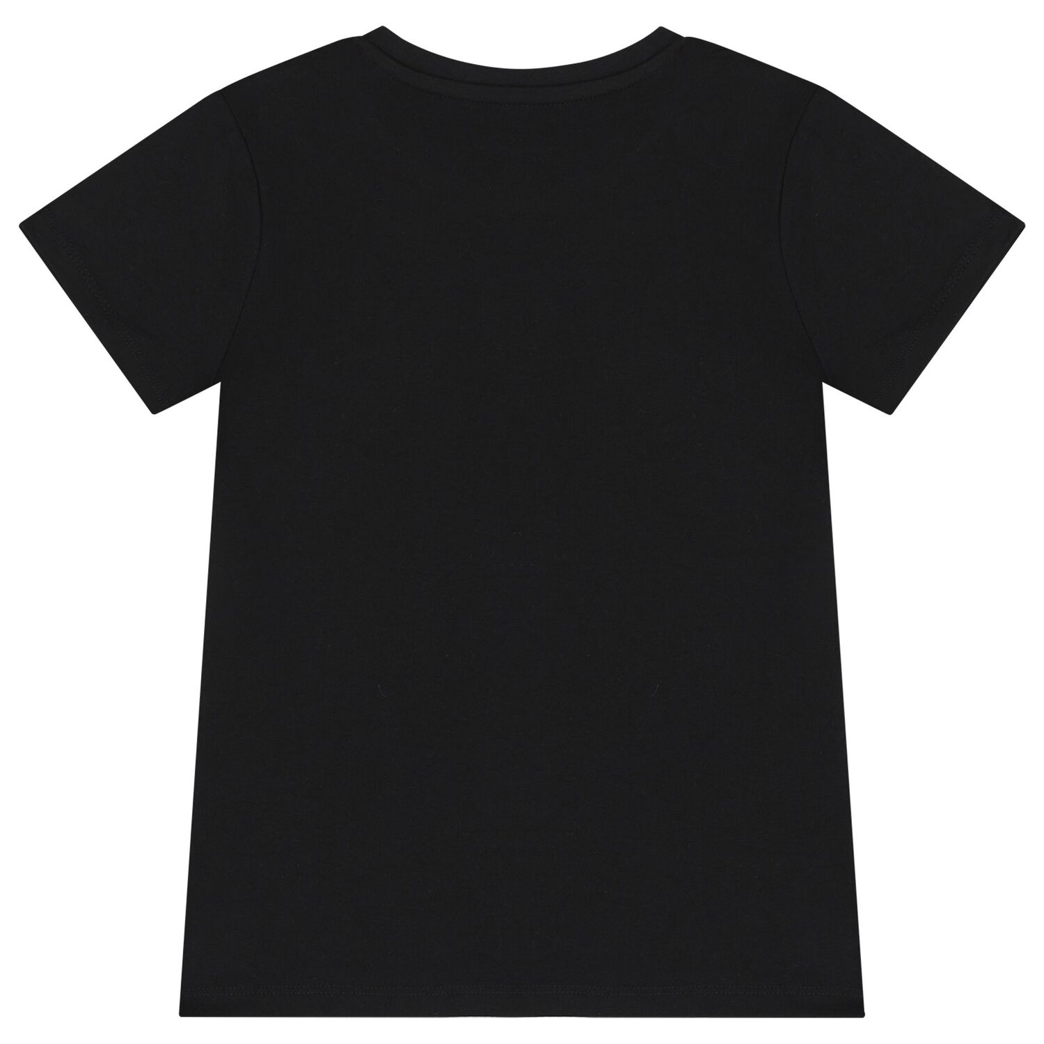 Girls Black Teddy Bear Logo T-Shirt, 2, hi-res